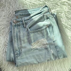 The popular American Eagle highest rise 90s boyfriend jeans